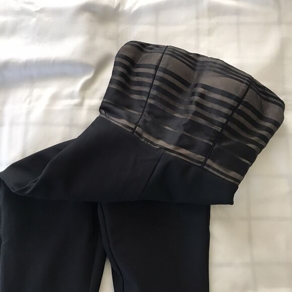 Misha Collection Black Strapless Mackenzie Flared Leg Jumpsuit NWOT - Picture 3 of 8